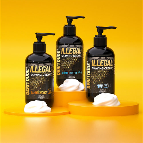 Illegal Shave Cream + Free Razor Pack Derm Dude