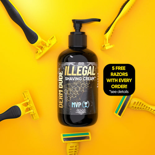 Illegal Shave Cream + Free Razor Pack Derm Dude