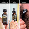 Mega Beard Growth Oil & Biotin Power Pack + Free Beard Growth Roller Derm Dude
