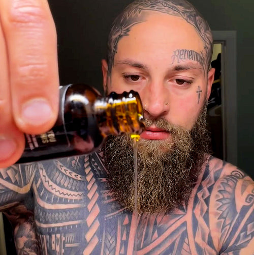 Mega Beard Growth Oil & Biotin Power Pack + Free Beard Growth Roller Derm Dude
